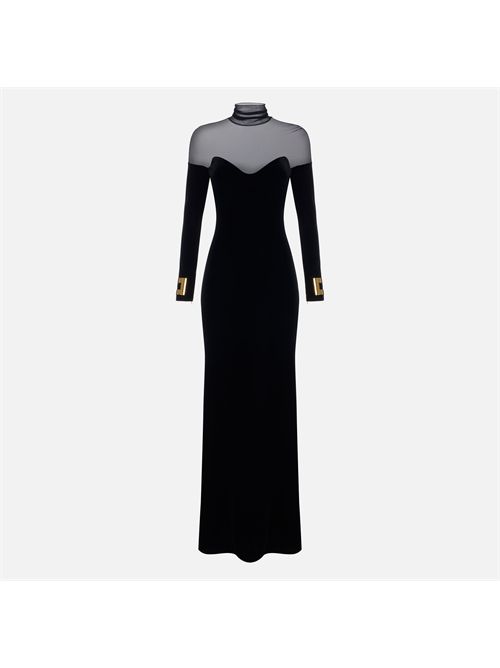 Abito Red Carpet in velluto e tulle ELISABETTA FRANCHI | ABR2967E2/110